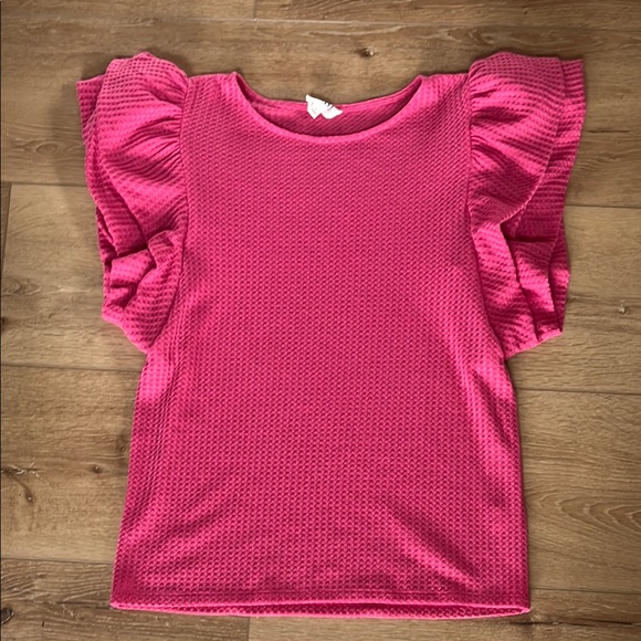 Pink Ruffle Sleeve Top - Picture 1 of 1
